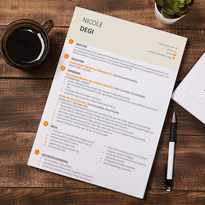 Resume on Table- Skills Section on Resume